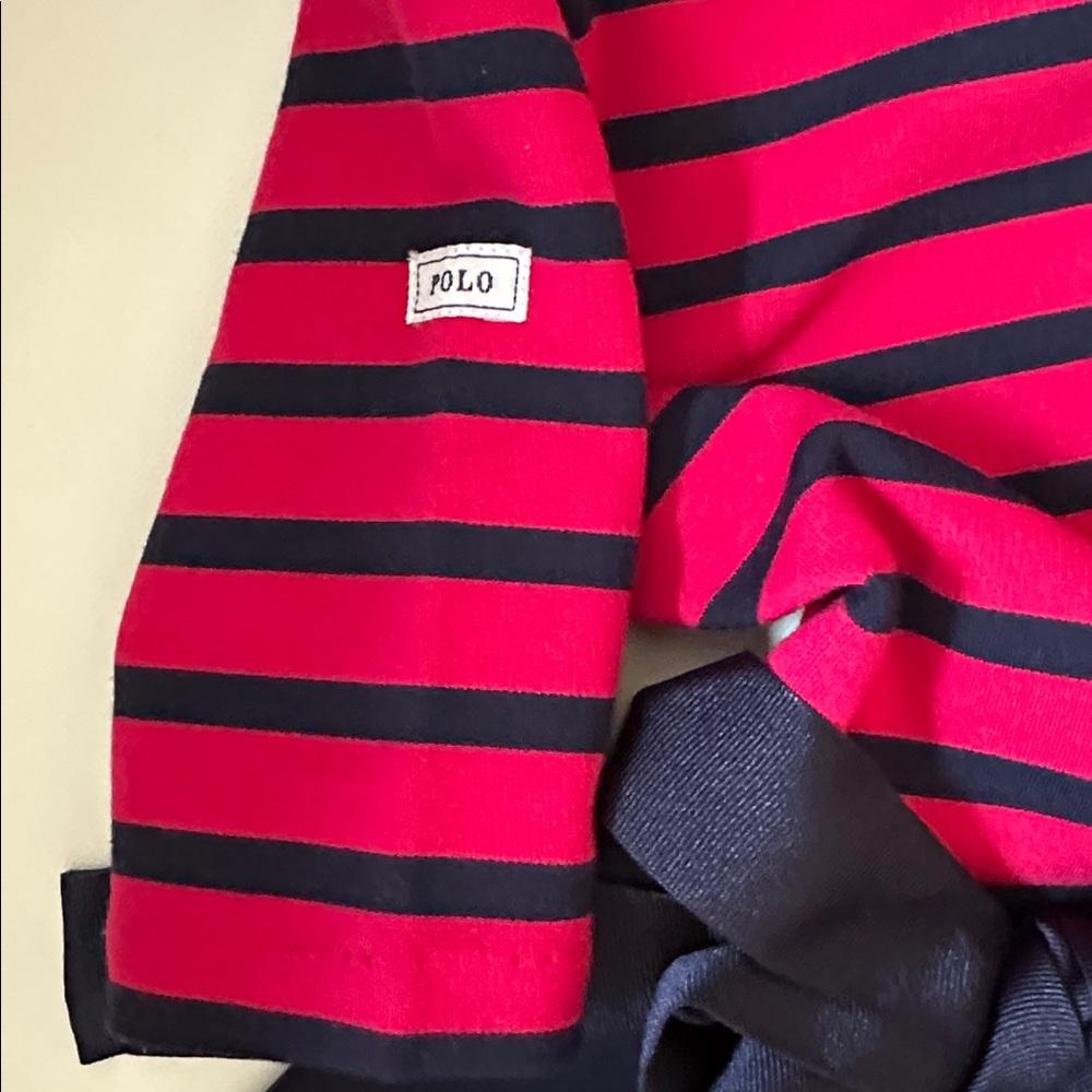 Polo by Ralph Lauren Hot Pink and Navy Striped Dress - Picture 3 of 4